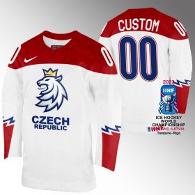 Tschechien Trikot Custom IIHF World Championship 2023 Weiss - Herren